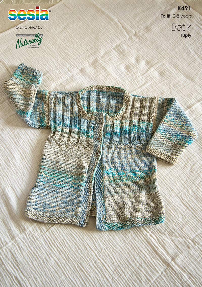 Naturally Pattern Leaflet Sesia Batik 10ply Kids/Cardigan