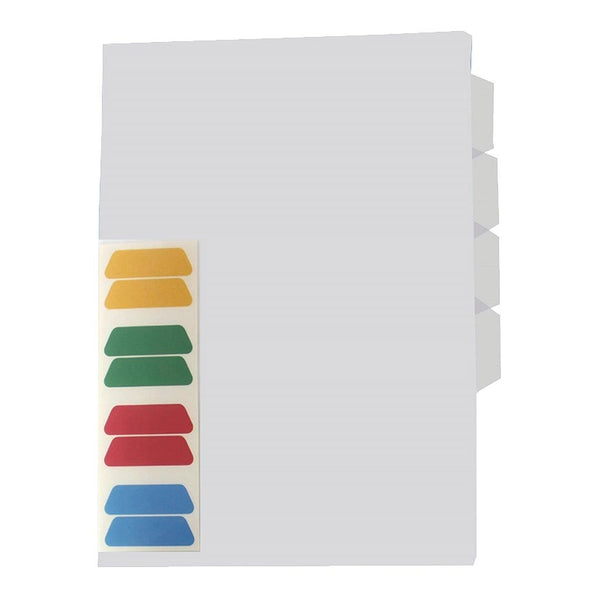 OSC L Shaped Pockets A4 4 Tab Indexed#Colour_CLEAR