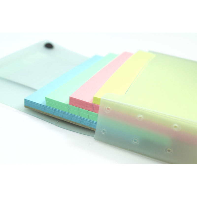 Luxpad Notecards and Carry Case 5x3" Ruled Assorted Colours