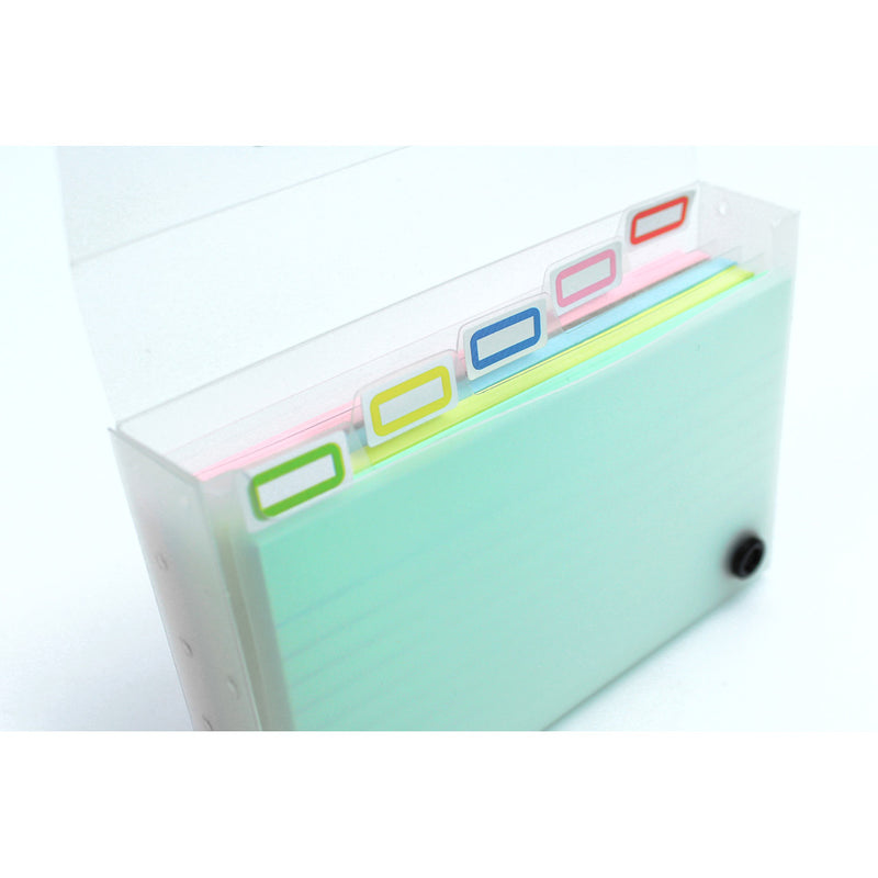 Luxpad Notecards and Carry Case 5x3" Ruled Assorted Colours