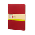 moleskine cahier journals xtra large plain - pack of 3#Colour_CRANBERRY RED