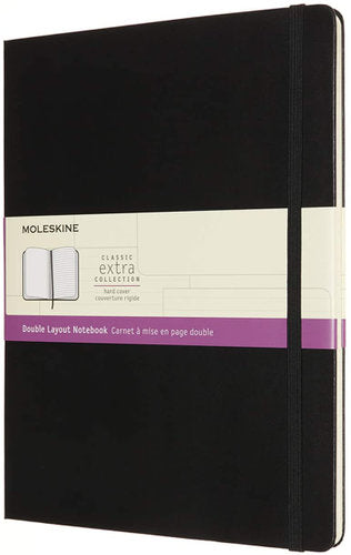 moleskine notebook xl ruled plain black