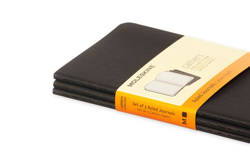 moleskine cahier journal pocket ruled black