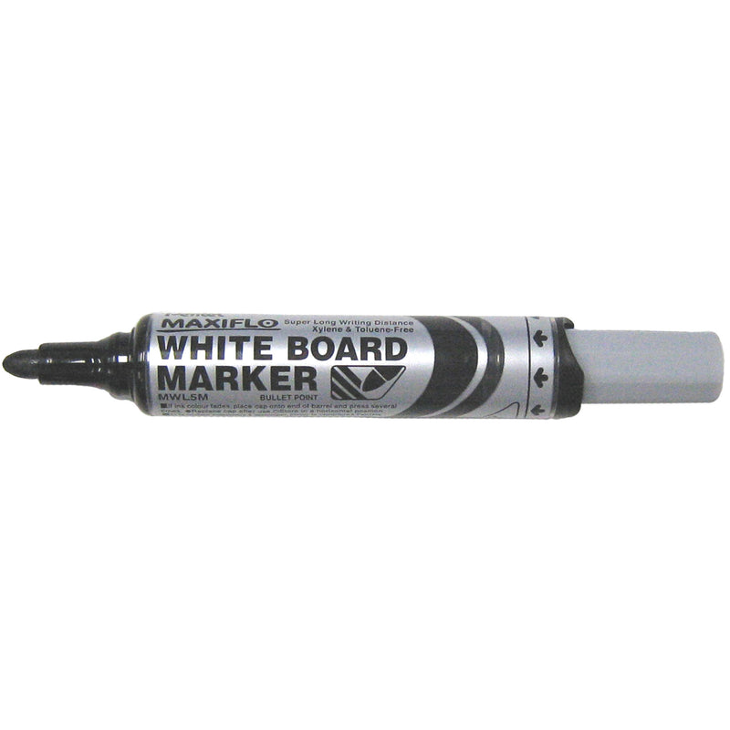 pentel maxiflo whiteboard marker mwl5m bullet 2.1mm box of 12