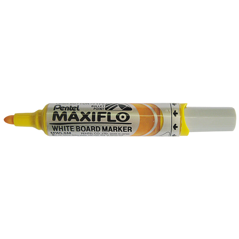 pentel maxiflo whiteboard marker mwl5m bullet 2.1mm box of 12