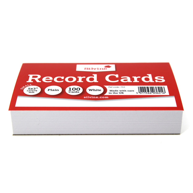 Silvine Record Cards 5x3"