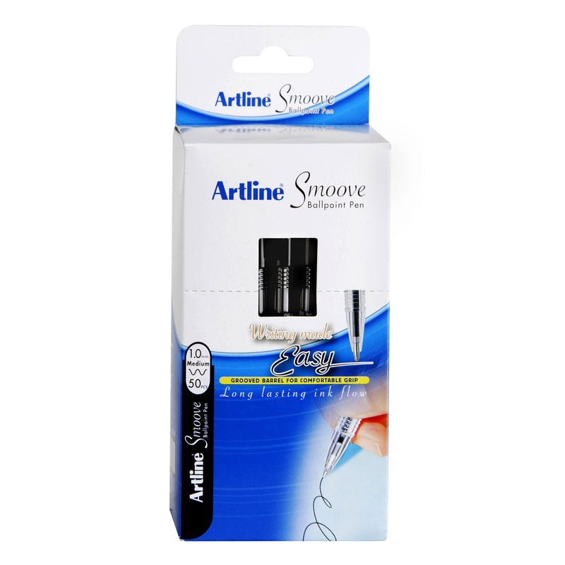 artline smoove ballpoint stick medium box of 50