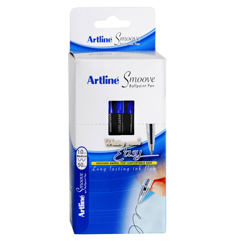 artline smoove ballpoint stick medium box of 50